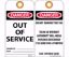 Picture of DANGER out of service tags, vinyl w/grommet, 25/pk, PER PACK