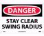 Picture of 10 x 14 STAY CLEAR Aluminum Sign