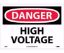 Picture of DANGER HIGH VOLTAGE Vinyl Sign, 10" X 14", per EACH