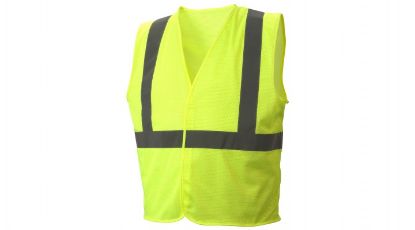 Picture of VISITOR Class 2 Hi-Vis Lime Safety Vest, Hook-N-Loop closure, PER EACH, CHOOSE SIZE