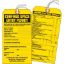 Picture of Cardstock Confined Space Entry Permit Tag, PER EACH